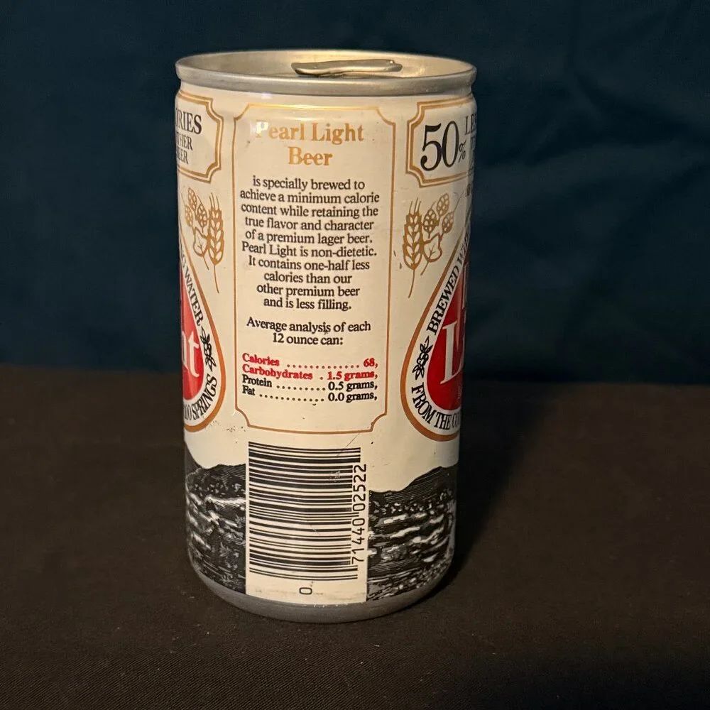 Pearl Light Lager vintage beer can